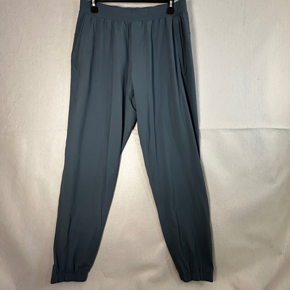 Lululemon Surge Jogger Mens Blue Gray Athletic Running Pants Ankle Zip Size L